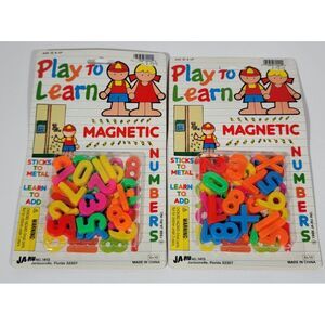 Two 1988 Play to Learn Magnetic Numbers JA-RU No.1413